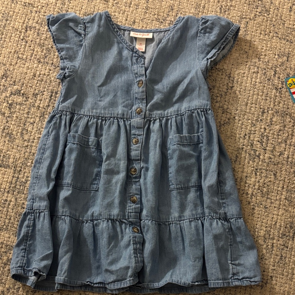 Cat & Jack Denim Blue Casual Dress